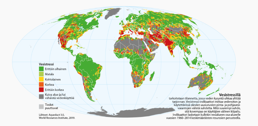 Vesistressi globaalilla tasolla