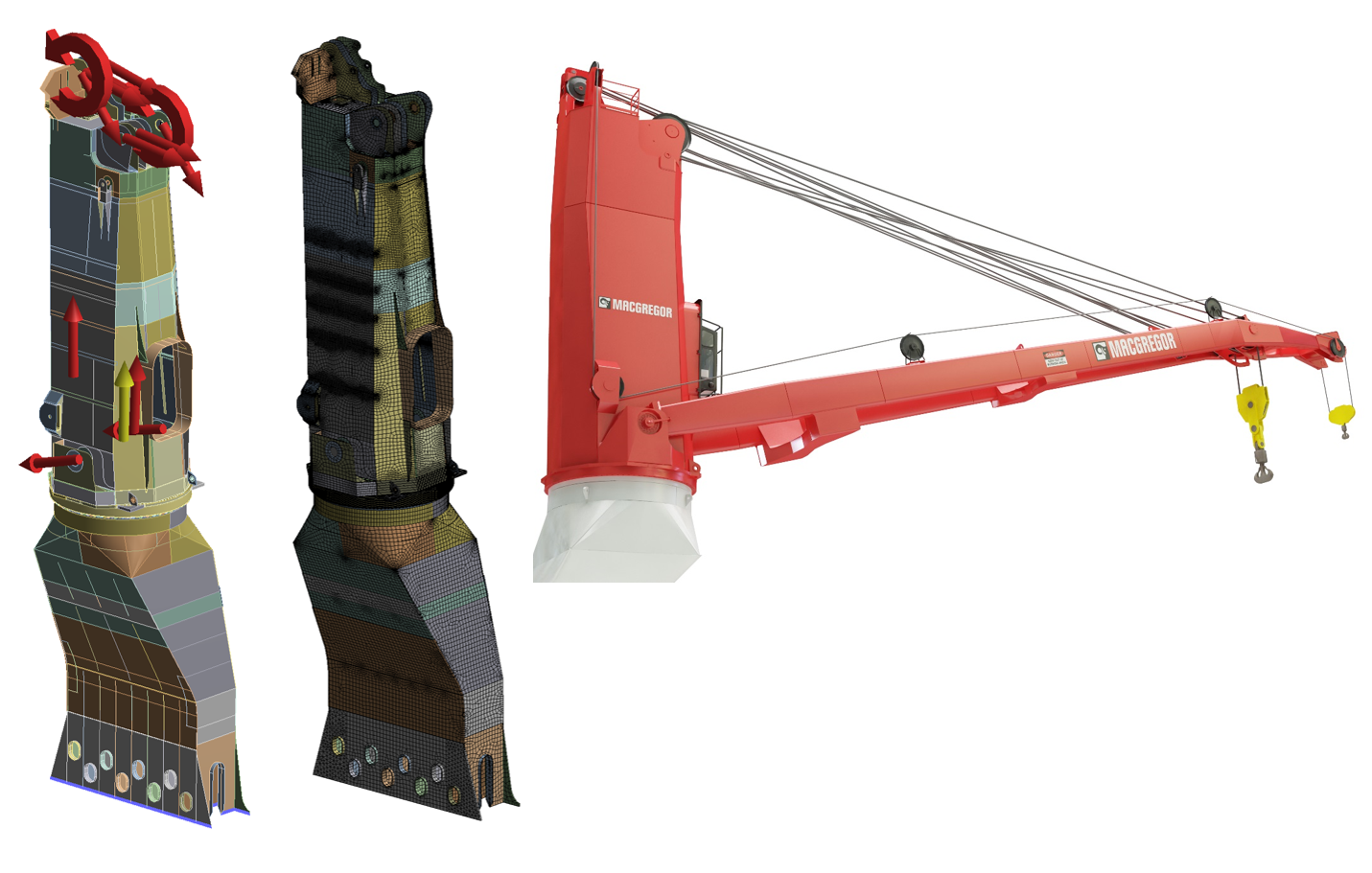 FE-Analysis of the crane revealed key insights into crane product development